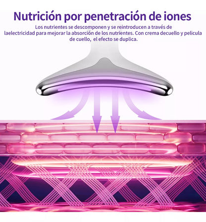 Masajeador Reductor Arrugas y papada con 3 luz Led RECARGABLE