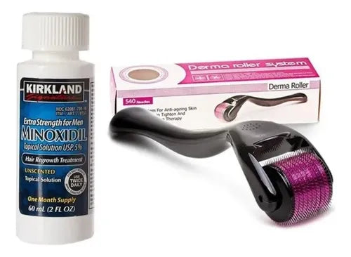 SUPER PACK FACIAL MINOXIDIL LIQUIDO PARA BARBA + REGALO DERMAROLLER
