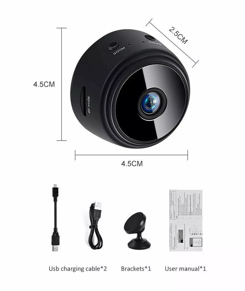 Mini Cámara Espía 1080 full HD  ,Seguridad Compacta, Inteligente y Eficiente